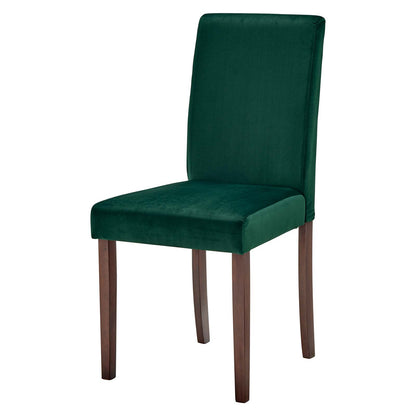 Prosper Upholstered Velvet Dining Side Chair Set of 2, Velvet, Wood, Green, 18237