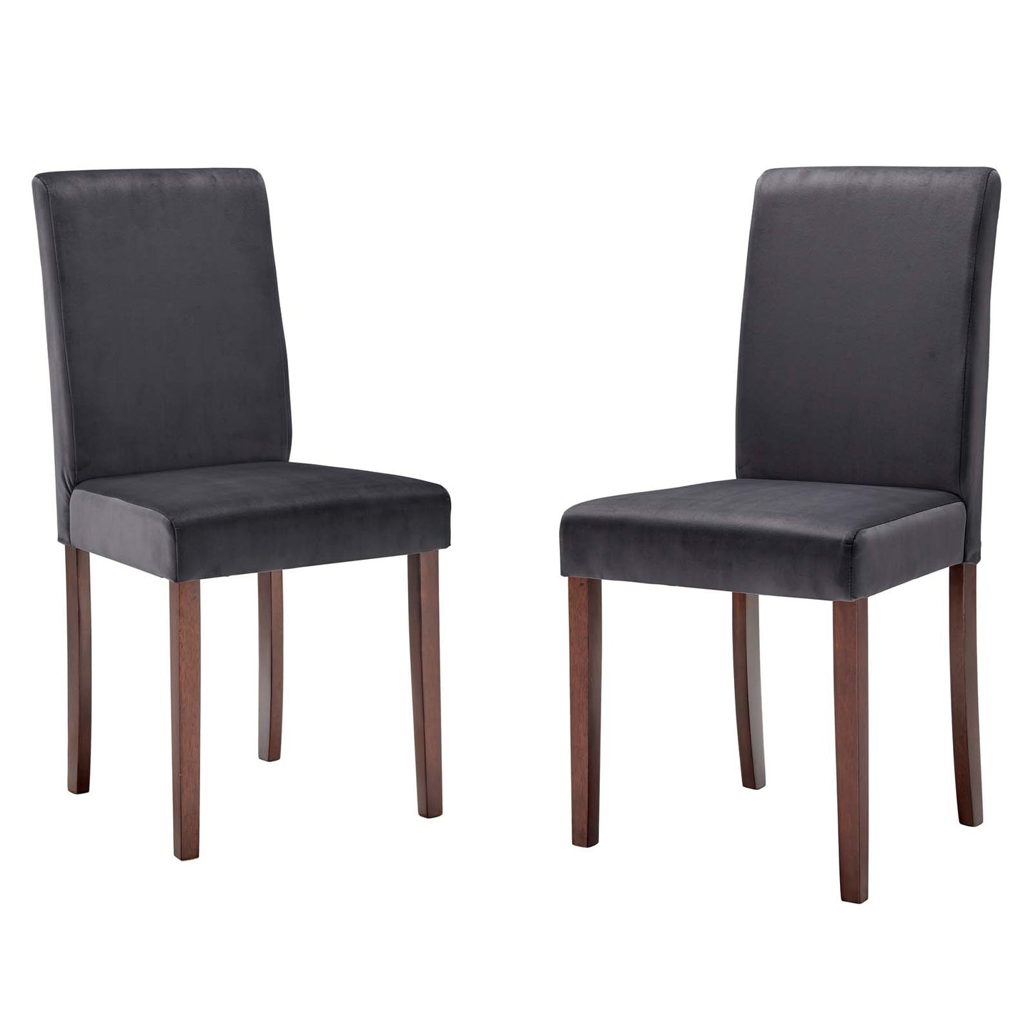 Prosper Upholstered Velvet Dining Side Chair Set of 2, Velvet, Wood, Grey Gray, 18238