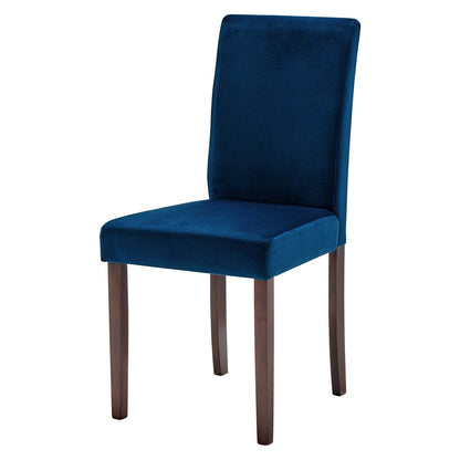 Prosper Upholstered Velvet Dining Side Chair Set of 2, Velvet, Wood, Blue Navy, 18239