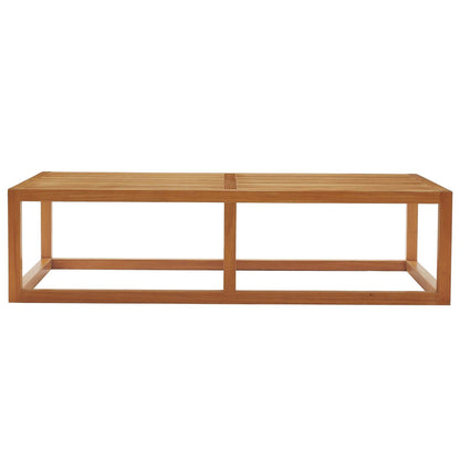 Newbury 4 Piece Outdoor Patio Set, Wood, Natural White, 17874