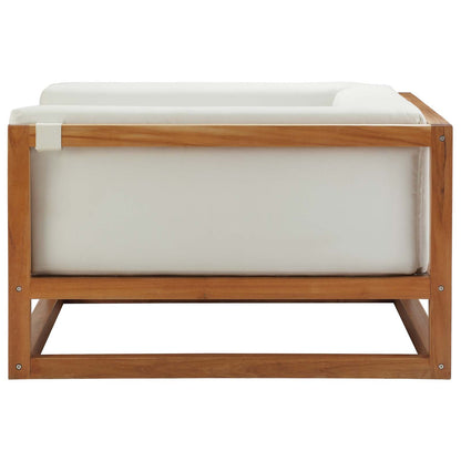 Newbury 2 Piece Outdoor Patio Set, Wood, Natural White, 17878