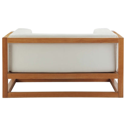 Newbury 2 Piece Outdoor Patio Set, Wood, Natural White, 17878
