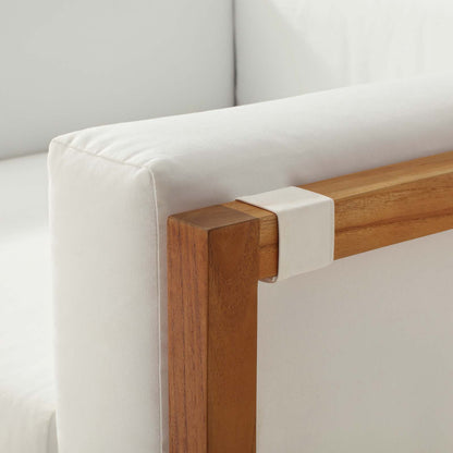 Newbury 2 Piece Outdoor Patio Set, Wood, Natural White, 17878