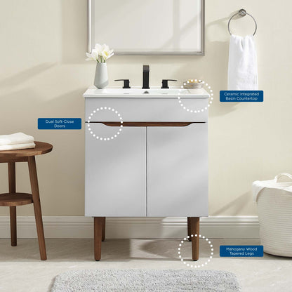 Harvest Bathroom Vanity, Wood, Grey Gray White, 18240