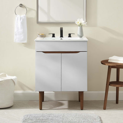 Harvest Bathroom Vanity, Wood, Grey Gray White, 18240