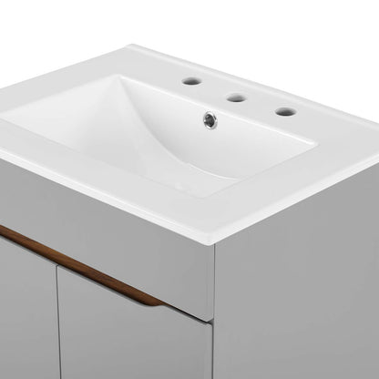 Harvest Bathroom Vanity, Wood, Grey Gray White, 18240