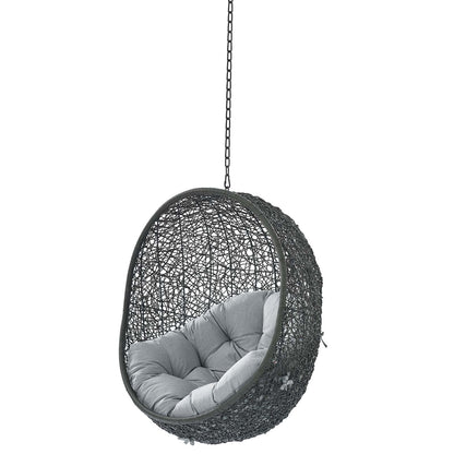 Hide Sunbrella® Fabric Swing Outdoor Patio Lounge Chair Without Stand, Grey Gray, 18242