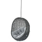 Hide Sunbrella® Fabric Swing Outdoor Patio Lounge Chair Without Stand, Grey Gray, 18242