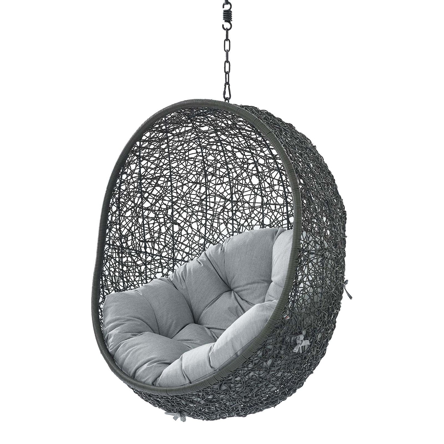 Hide Sunbrella® Fabric Swing Outdoor Patio Lounge Chair Without Stand, Grey Gray, 18242