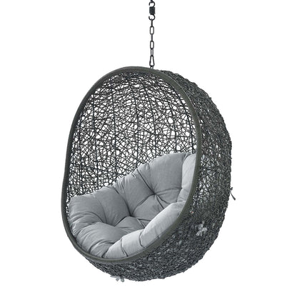 Hide Sunbrella® Fabric Swing Outdoor Patio Lounge Chair Without Stand, Grey Gray, 18242