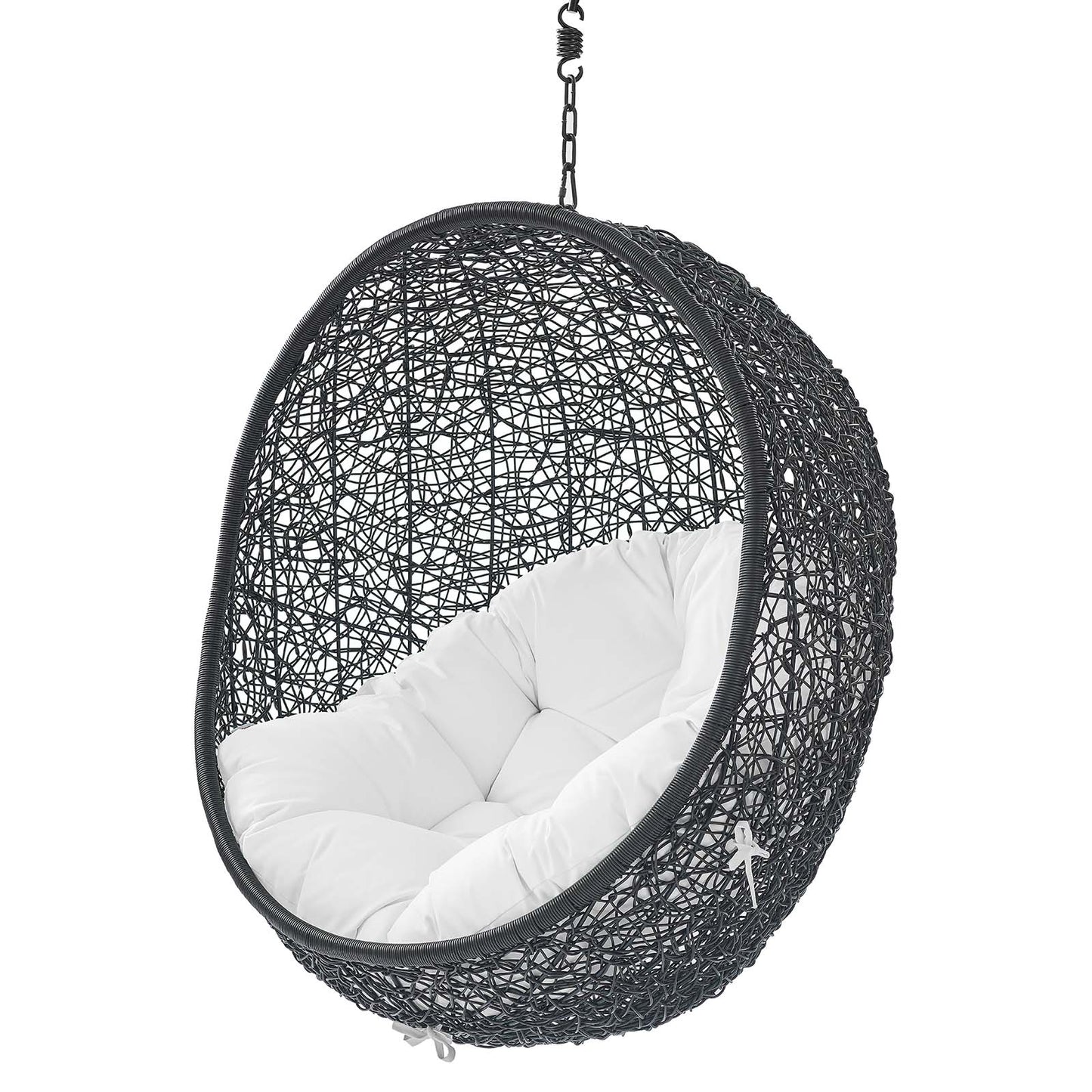 Encase Sunbrella® Fabric Swing Outdoor Patio Lounge Chair Without Stand, Black White, 18252