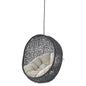 Encase Swing Outdoor Patio Lounge Chair Without Stand, Black Beige, 18253