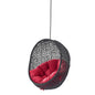 Encase Swing Outdoor Patio Lounge Chair Without Stand, Black Red, 18259