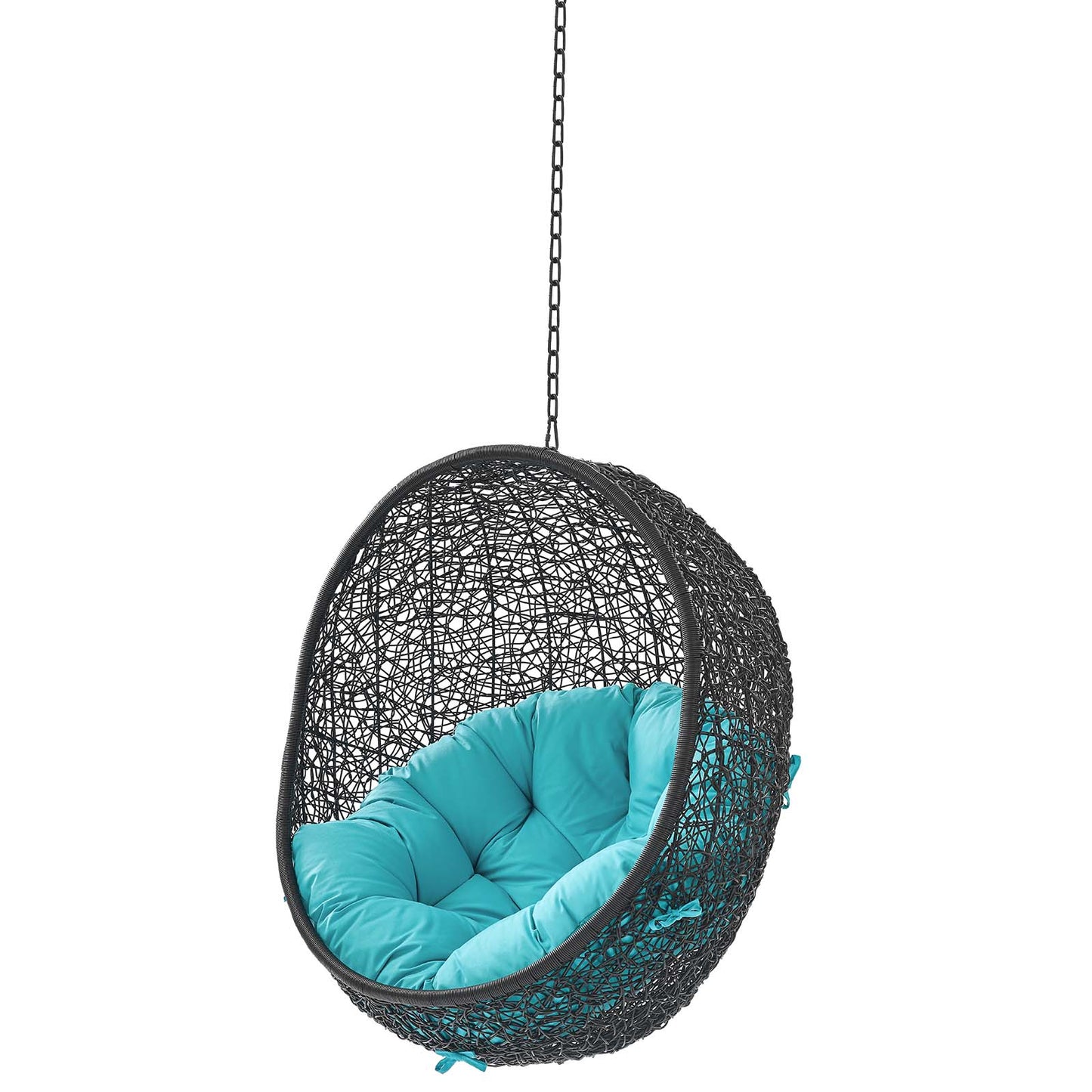 Encase Swing Outdoor Patio Lounge Chair Without Stand, Black Blue, 18260