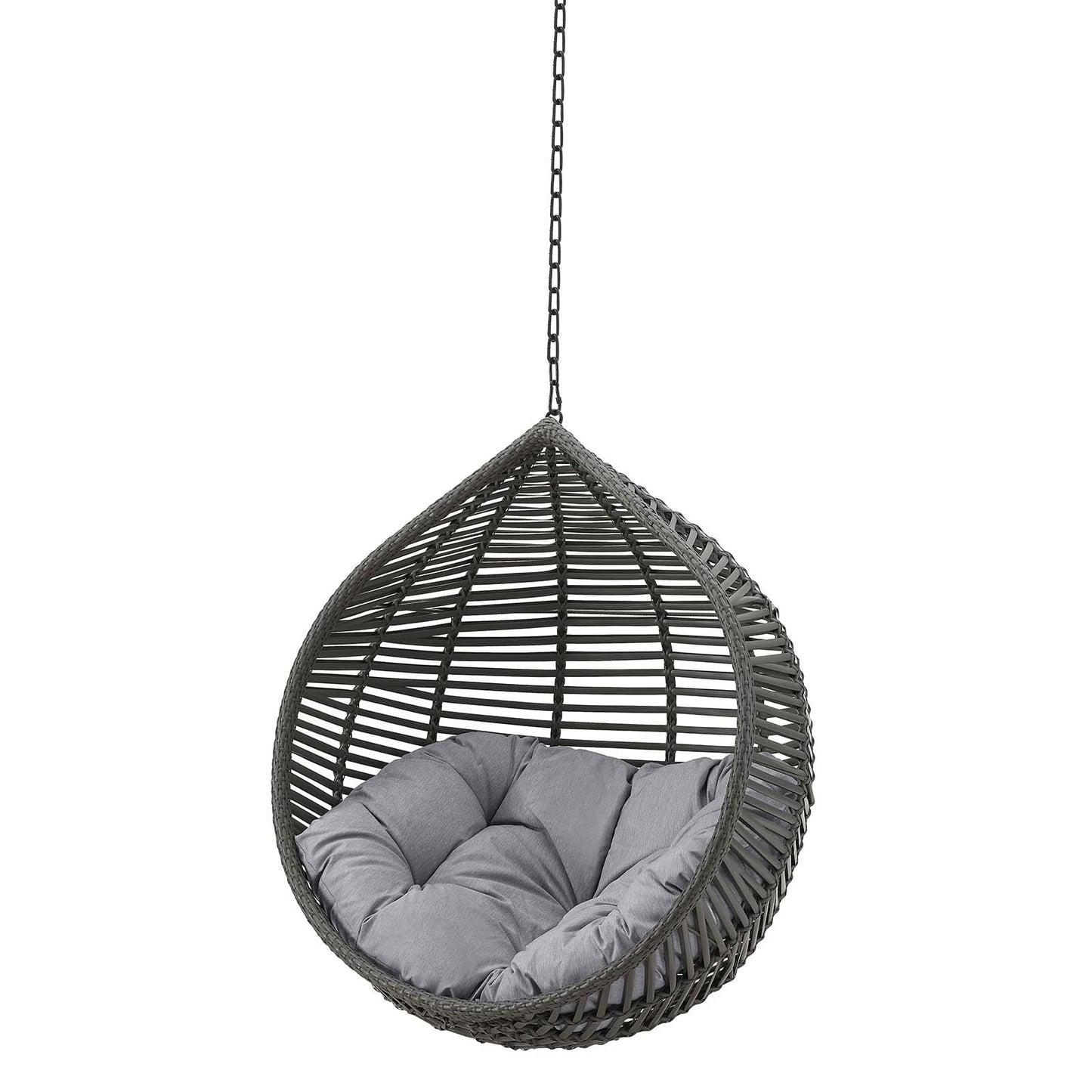 Garner Teardrop Outdoor Patio Swing Chair Without Stand, Grey Gray, 18262
