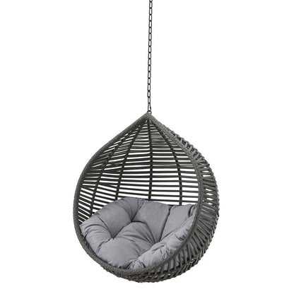 Garner Teardrop Outdoor Patio Swing Chair Without Stand, Grey Gray, 18262