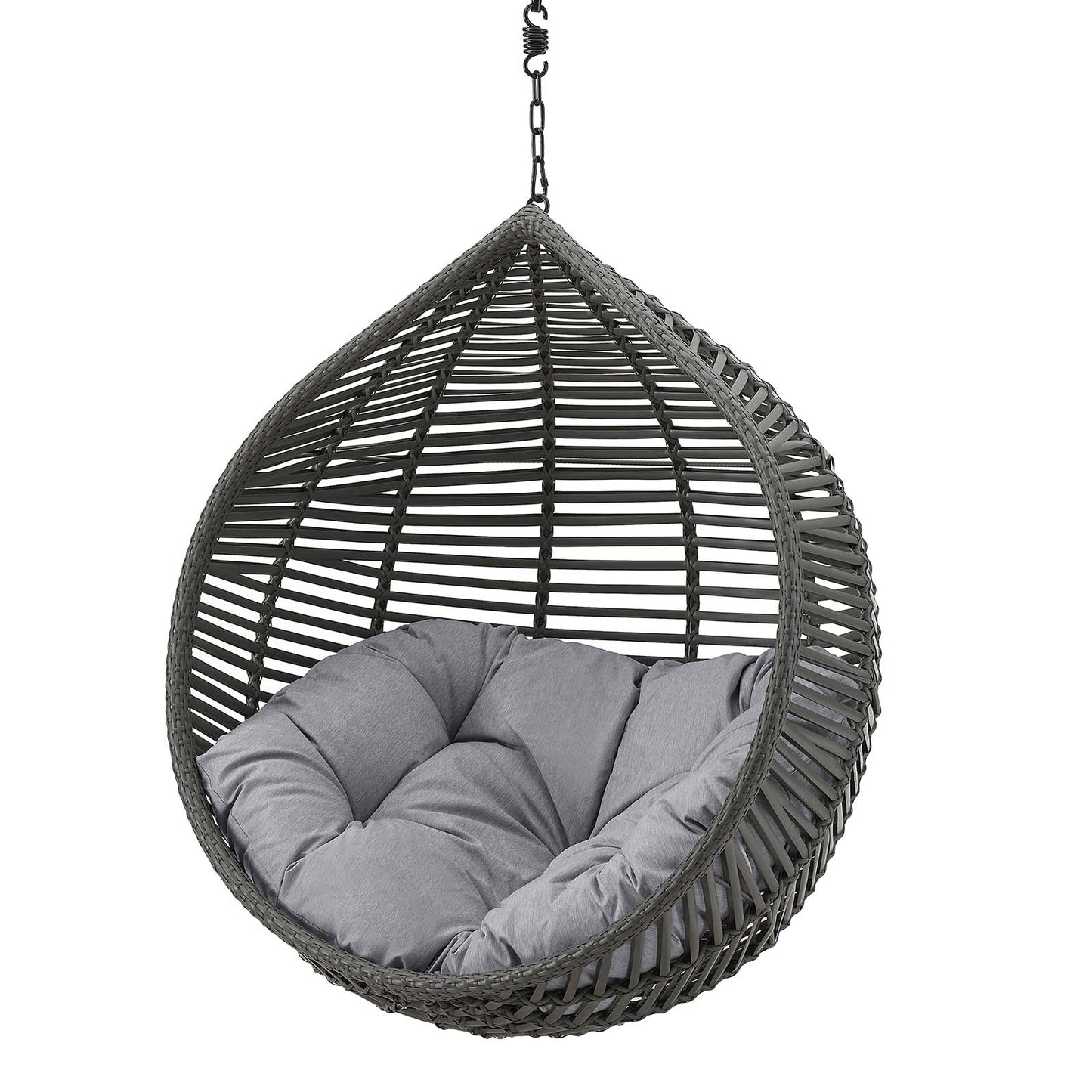 Garner Teardrop Outdoor Patio Swing Chair Without Stand, Grey Gray, 18262