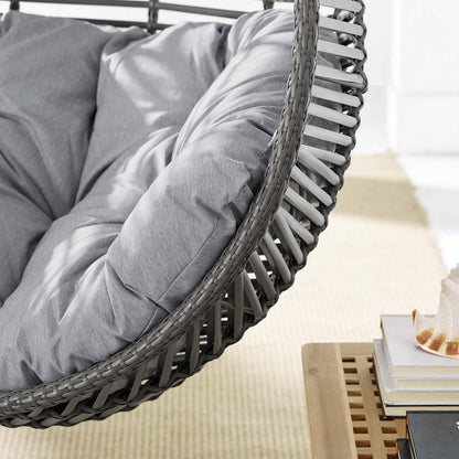 Garner Teardrop Outdoor Patio Swing Chair Without Stand, Grey Gray, 18262