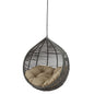 Garner Teardrop Outdoor Patio Swing Chair Without Stand, Grey Gray Brown, 18263