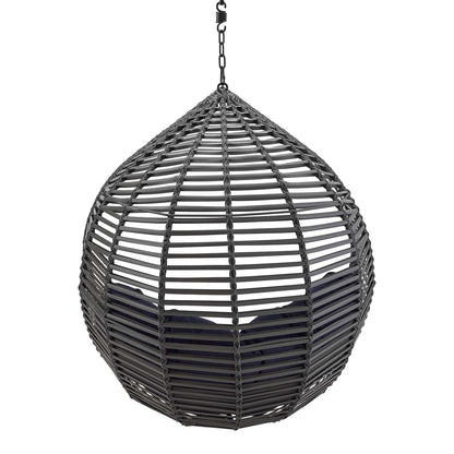 Garner Teardrop Outdoor Patio Swing Chair Without Stand, Grey Gray Blue Navy, 18264