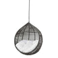 Garner Teardrop Outdoor Patio Swing Chair Without Stand, Grey Gray White, 18265