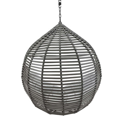 Garner Teardrop Outdoor Patio Swing Chair Without Stand, Grey Gray White, 18265