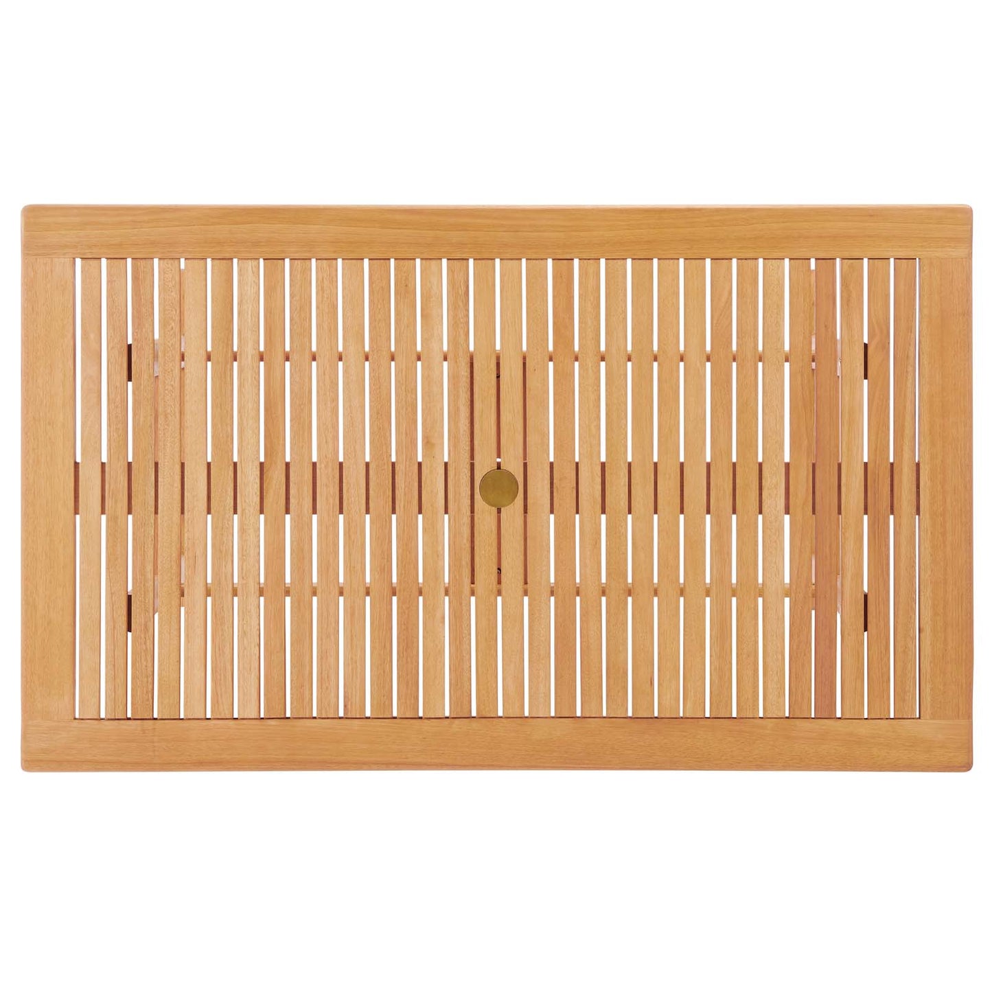 Hatteras 59" Rectangle Outdoor Patio Eucalyptus Wood Dining Table, Wood, Brown Natural, 18271