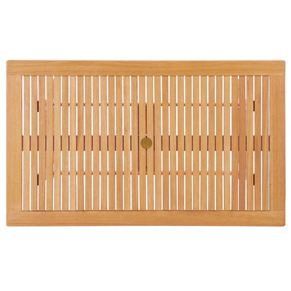 Hatteras 59" Rectangle Outdoor Patio Eucalyptus Wood Dining Table, Wood, Brown Natural, 18271