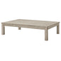 Wiscasset Outdoor Patio Acacia Wood Coffee Table, Wood, Light Grey Gray, 18281