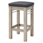 Wiscasset Outdoor Patio Acacia Wood Bar Stool, Wood, Light Grey Gray, 18283