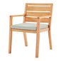 Portsmouth Karri Wood Outdoor Patio Dining Armchair, Wood, Brown Natural Taupe Gray, 18285