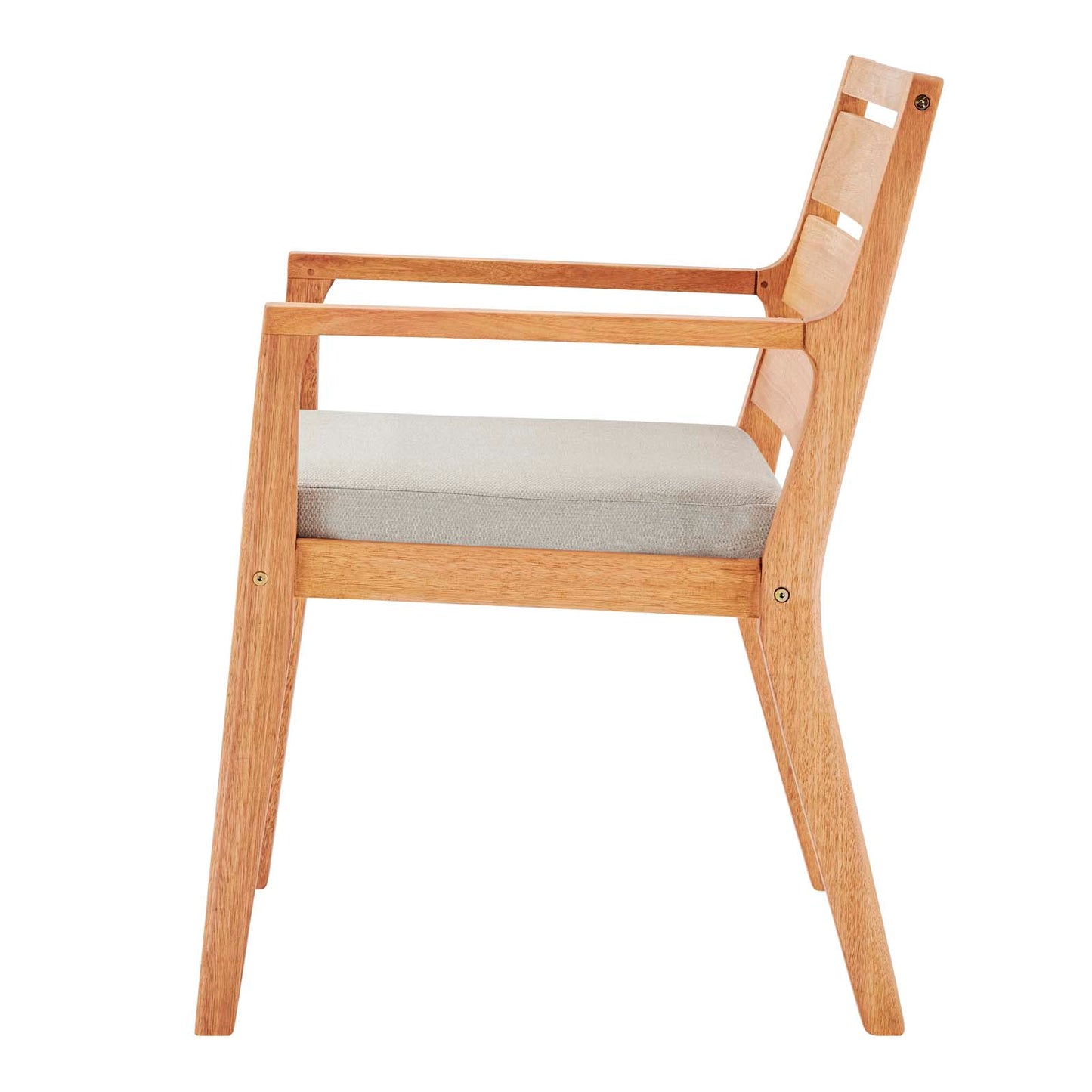 Portsmouth Karri Wood Outdoor Patio Dining Armchair, Wood, Brown Natural Taupe Gray, 18285