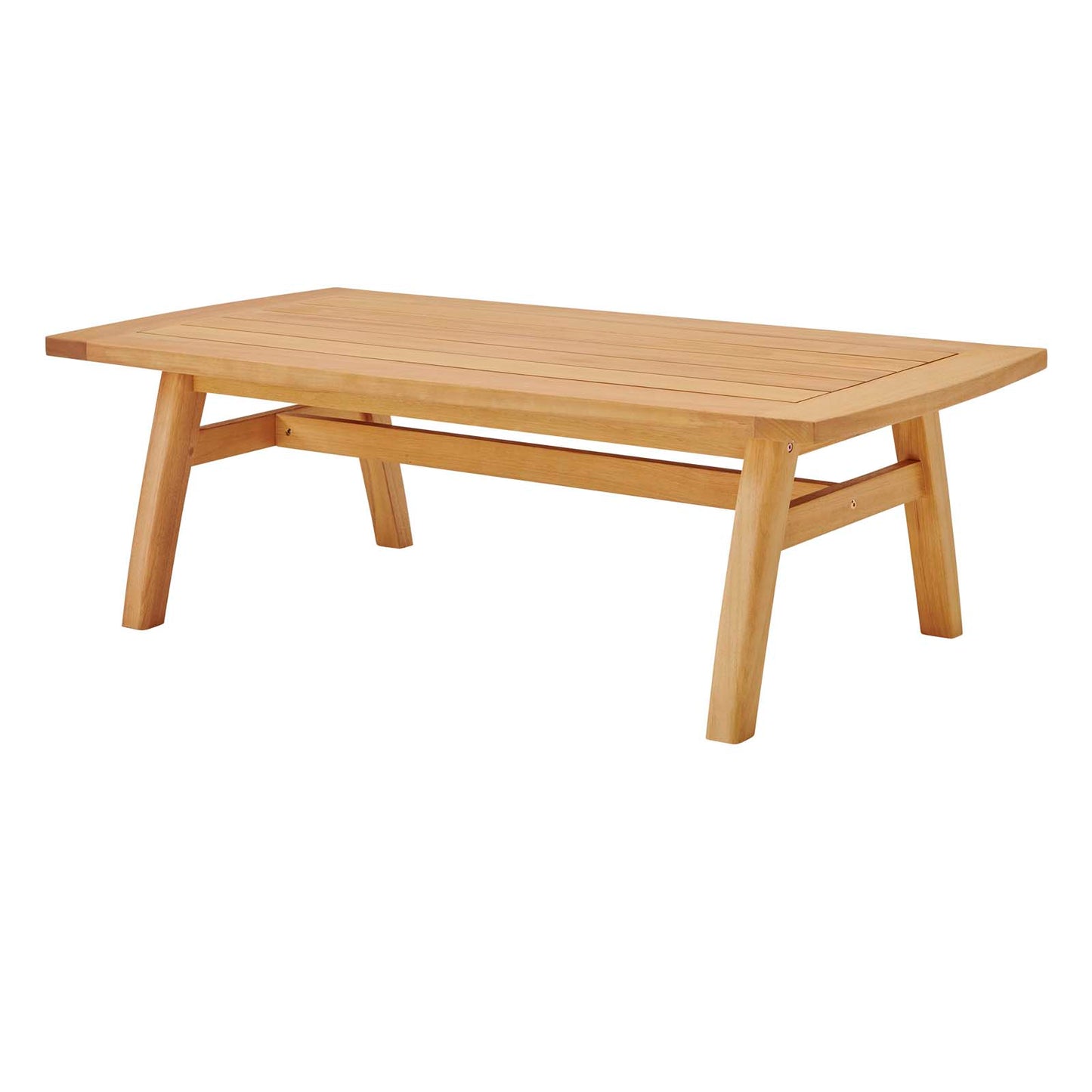 Orlean Outdoor Patio Eucalyptus Wood Coffee Table, Wood, Brown Natural, 18296
