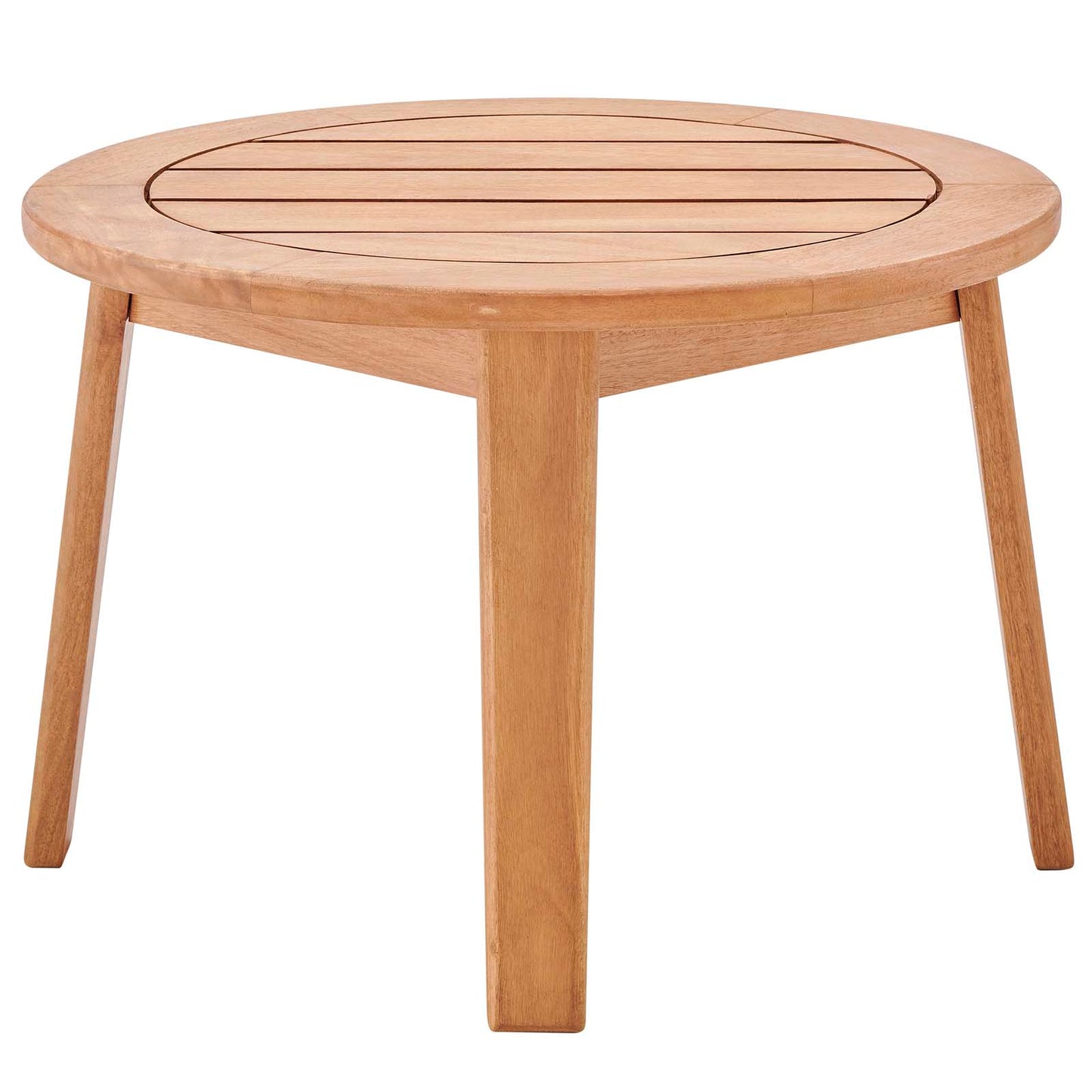 Vero Ash Wood Outdoor Patio Side End Table, Wood, Brown Natural, 18301