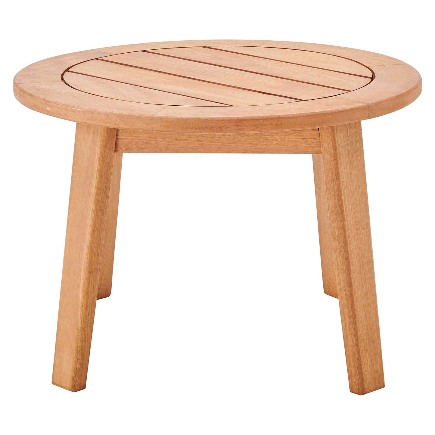 Vero Ash Wood Outdoor Patio Side End Table, Wood, Brown Natural, 18301