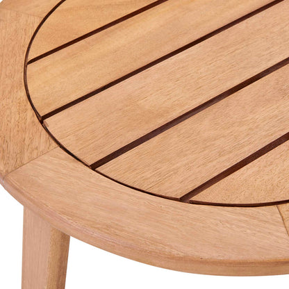 Vero Ash Wood Outdoor Patio Side End Table, Wood, Brown Natural, 18301