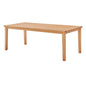 Viewscape 83" Outdoor Patio Ash Wood Dining Table, Wood, Brown Natural, 18303