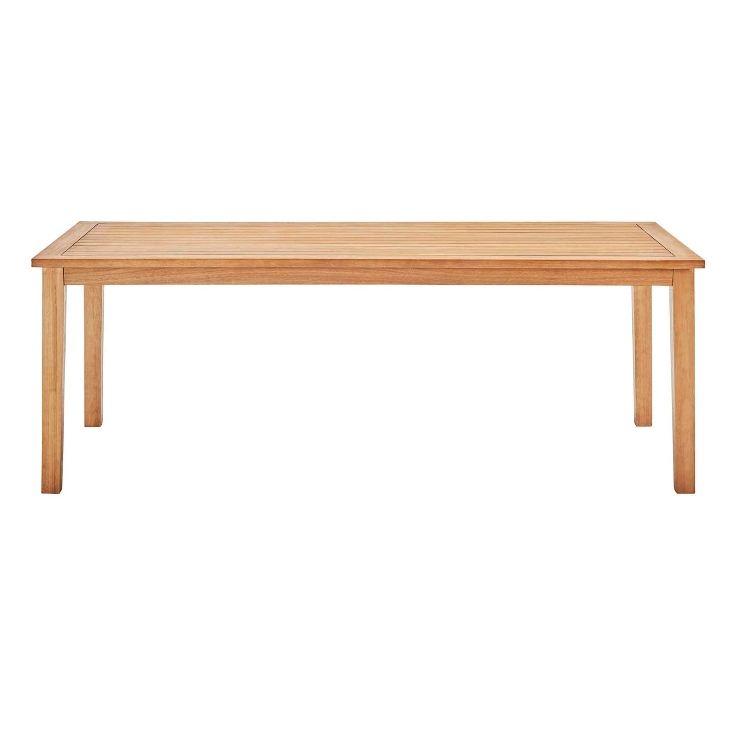 Viewscape 83" Outdoor Patio Ash Wood Dining Table, Wood, Brown Natural, 18303