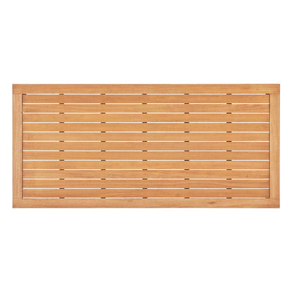 Viewscape 83" Outdoor Patio Ash Wood Dining Table, Wood, Brown Natural, 18303
