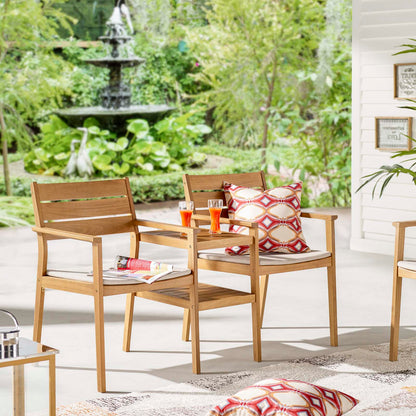 Viewscape Outdoor Patio Ash Wood Jack and Jill Chair Set, Wood, Brown Natural Taupe Gray, 18304