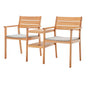 Viewscape Outdoor Patio Ash Wood Jack and Jill Chair Set, Wood, Brown Natural Taupe Gray, 18304