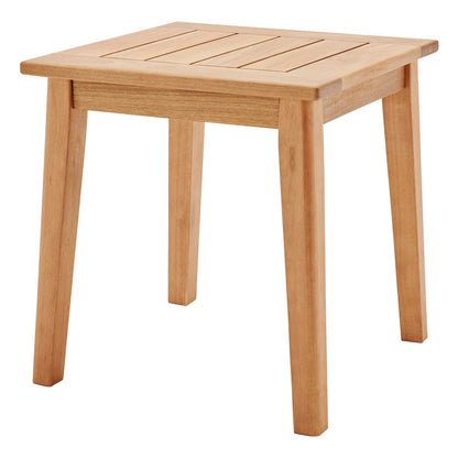 Viewscape Outdoor Patio Ash Wood End Table, Wood, Brown Natural, 18306