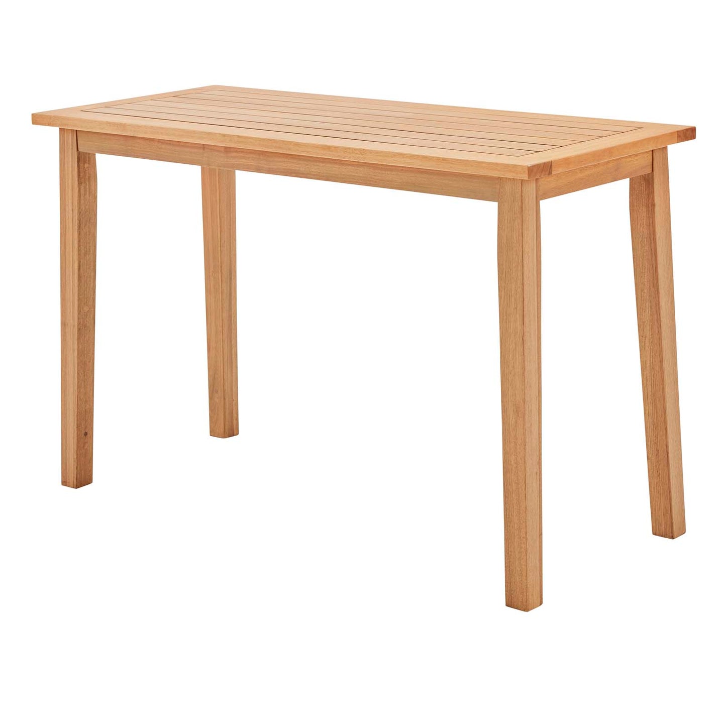 Riverlake 55" Outdoor Patio Ash Wood Bar Pub Table, Wood, Brown Natural, 18309