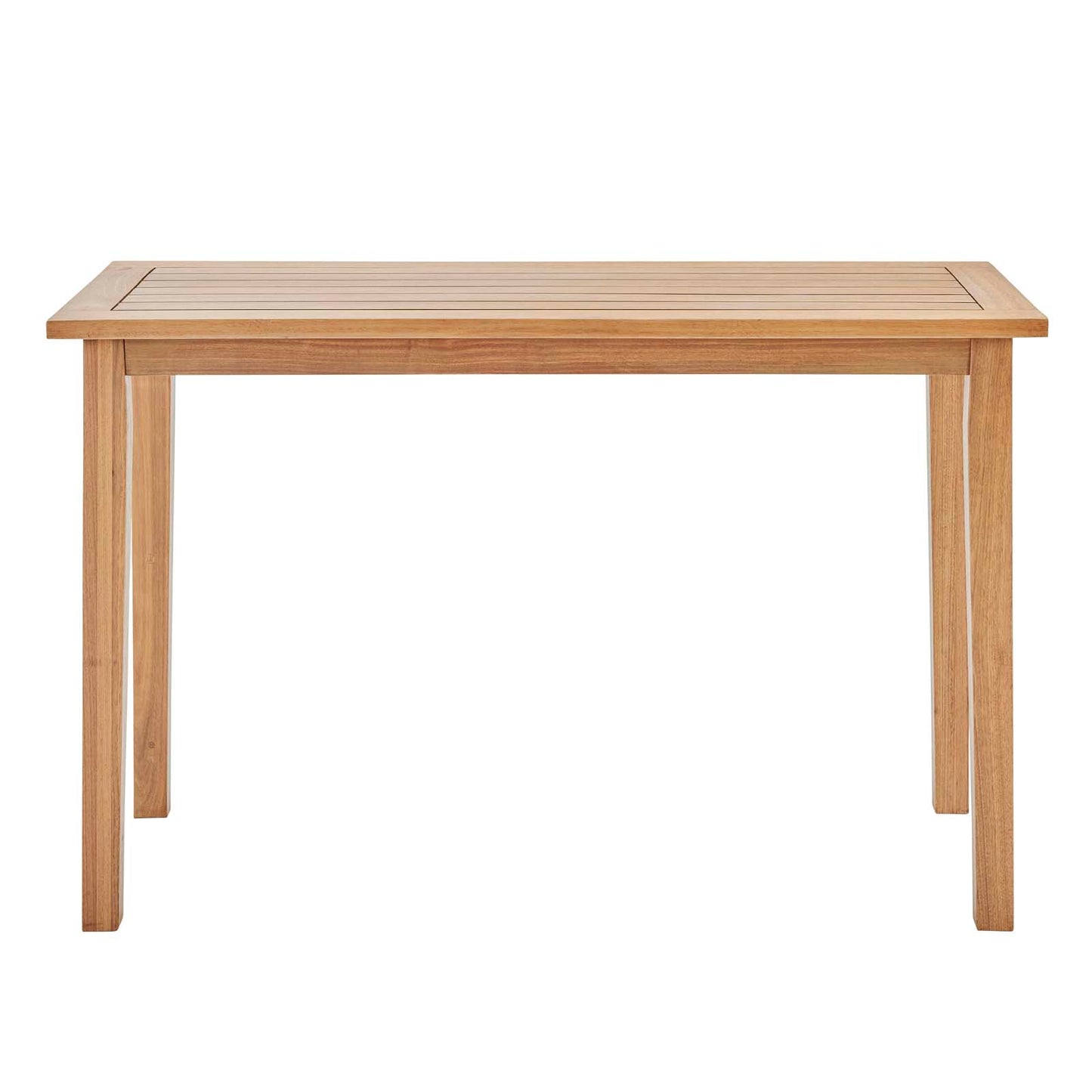 Riverlake 55" Outdoor Patio Ash Wood Bar Pub Table, Wood, Brown Natural, 18309