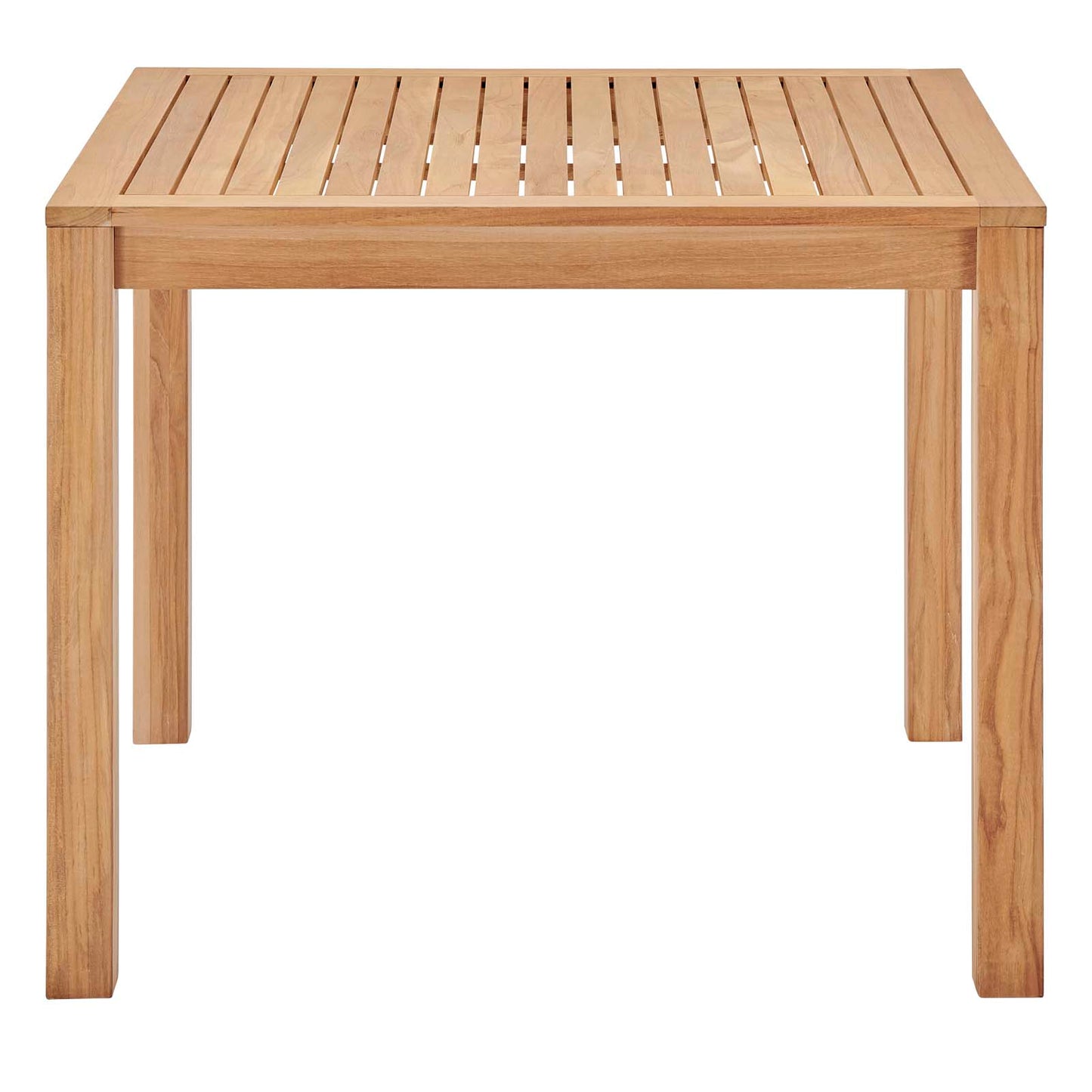 Farmstay 36" Square Outdoor Patio Teak Wood Dining Table, Wood, Brown Natural, 18314