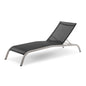Savannah Outdoor Patio Mesh Chaise Outdoor Patio Lounge Chair, Aluminum, Black, 18077