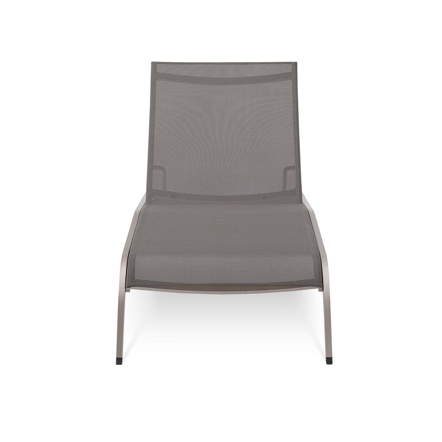 Savannah Outdoor Patio Mesh Chaise Outdoor Patio Lounge Chair, Aluminum, Grey Gray, 18078
