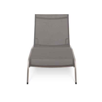 Savannah Outdoor Patio Mesh Chaise Outdoor Patio Lounge Chair, Aluminum, Grey Gray, 18078