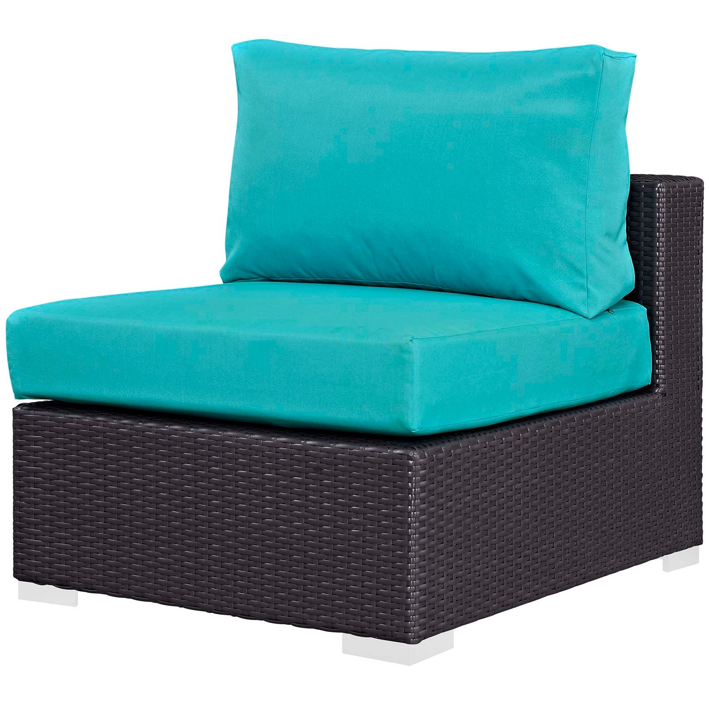 Convene 5 Piece Set Outdoor Patio with Fire Pit, Fabric Rattan Wicker, Blue, 17591