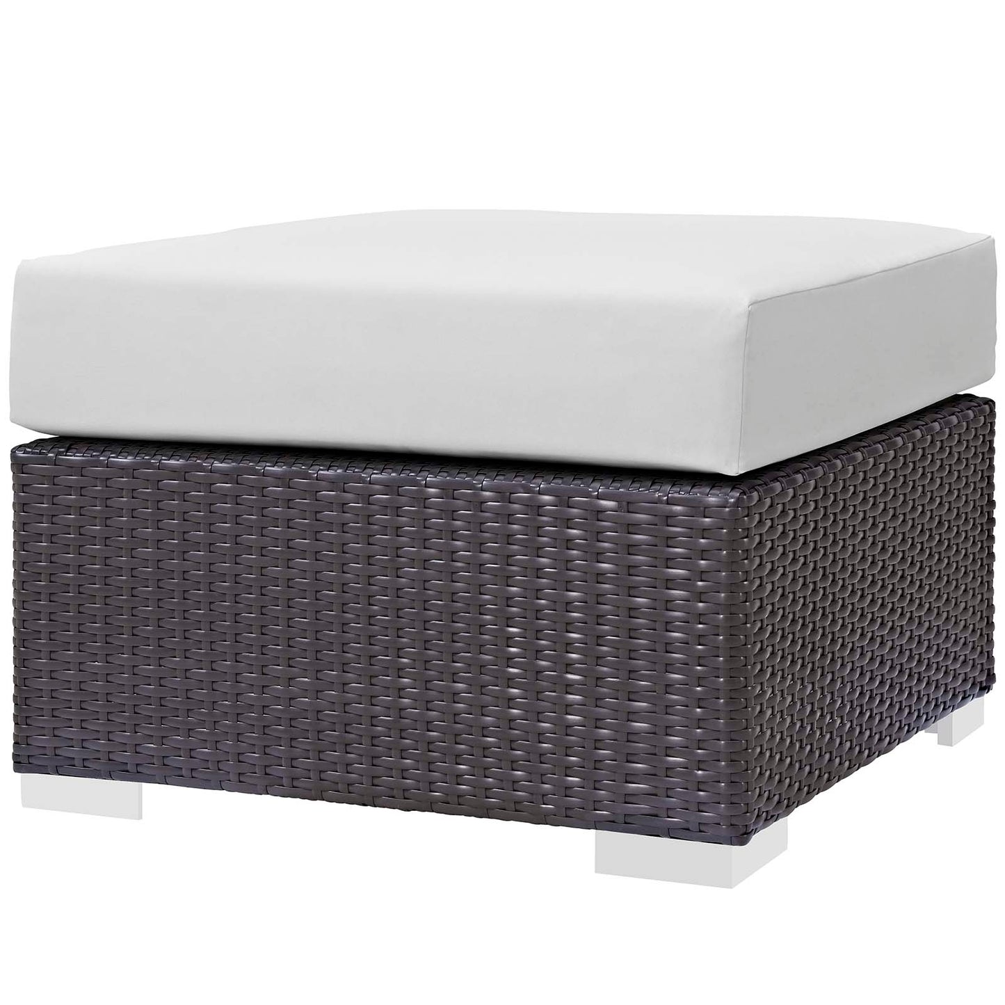 Convene 3 Piece Set Outdoor Patio with Fire Pit, Fabric Rattan Wicker, White, 17597
